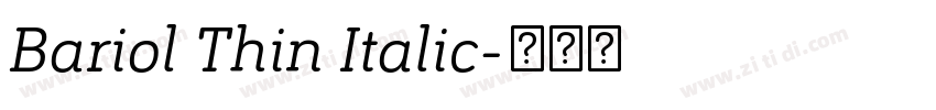 Bariol Thin Italic字体转换